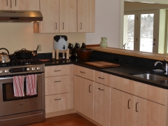 bright kitchen with views